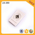 LB389 2016 genuine custom embossed design leather labels for jeans